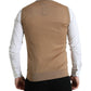 Brown Wool Sleeveless Pullover Sweater