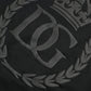 Black DG Crown Cotton Round Neck T-shirt