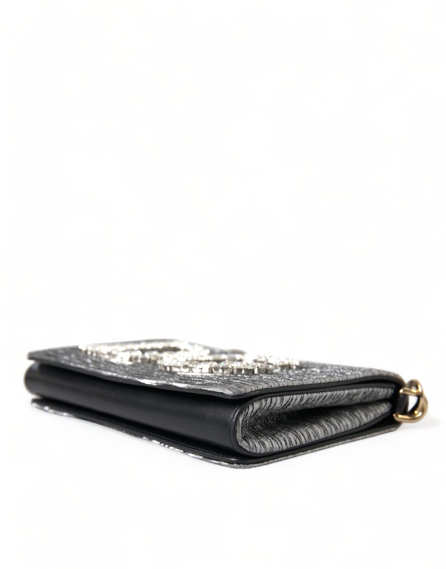 Exquisite Silver Swarovski Embellished Clutch