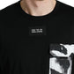 Black Camouflage Cotton Crewneck T-shirt