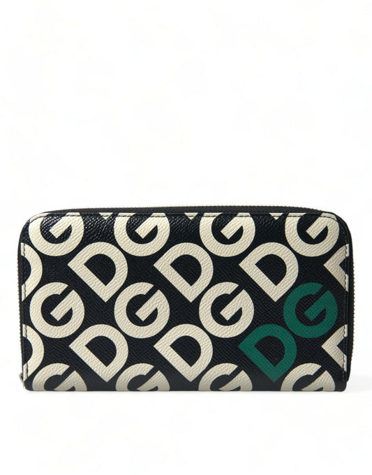 Multicolor DG Mania Leather Zip Around Continental Wallet