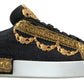 Elegant Portofino Sneakers in Black & Gold