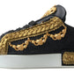 Elegant Portofino Sneakers in Black & Gold