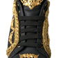 Elegant Portofino Sneakers in Black & Gold