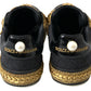 Elegant Portofino Sneakers in Black & Gold