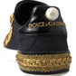 Elegant Portofino Sneakers in Black & Gold