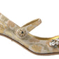 Golden Elegance Crystal-Embellished Sandals