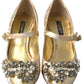 Golden Elegance Crystal-Embellished Sandals