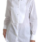 Elegant White Cotton Poplin Dress Shirt