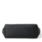 Black Leather Chain Strap Baguette Shoulder Bag