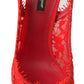 Red Taormina Lace Slingback Heels Pumps Shoes
