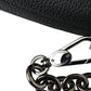 Black Leather Chain Strap Baguette Shoulder Bag
