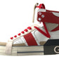 Multicolor High-Top Leather Sneakers