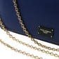 Dark Blue Leather Crossbody Phone Shoulder Bag