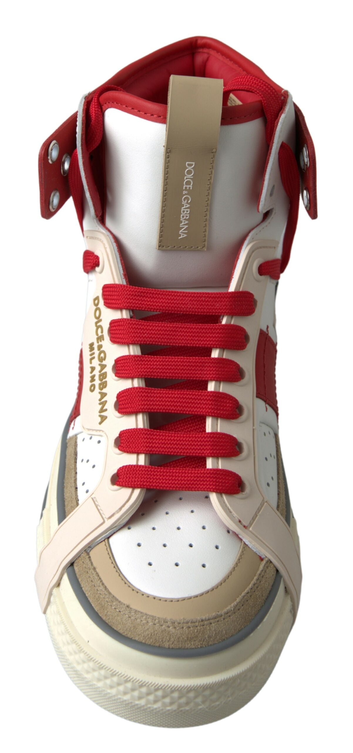 Multicolor High-Top Leather Sneakers