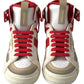 Multicolor High-Top Leather Sneakers