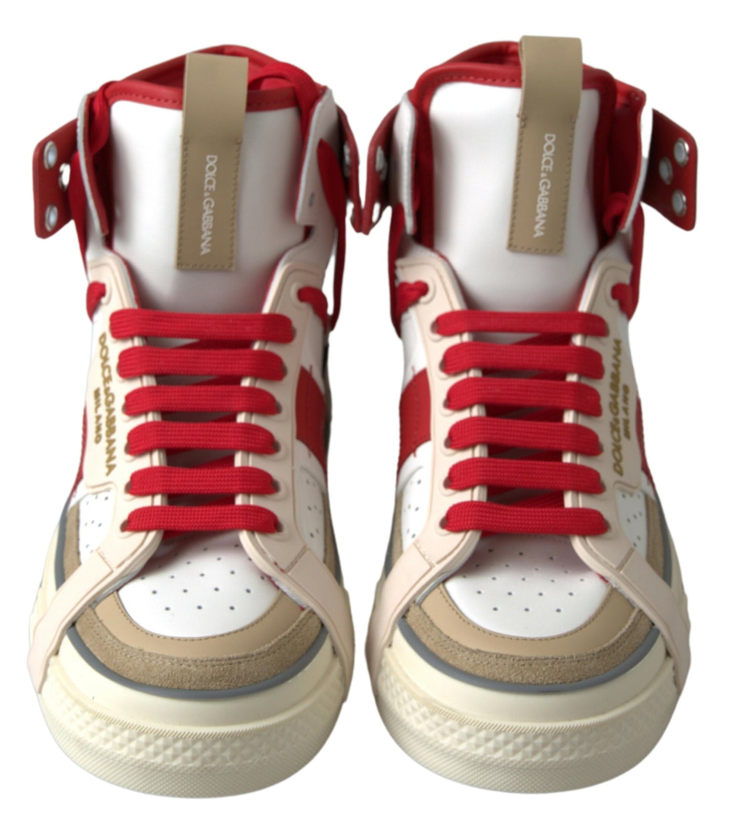 Multicolor High-Top Leather Sneakers