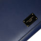 Dark Blue Leather Crossbody Phone Shoulder Bag