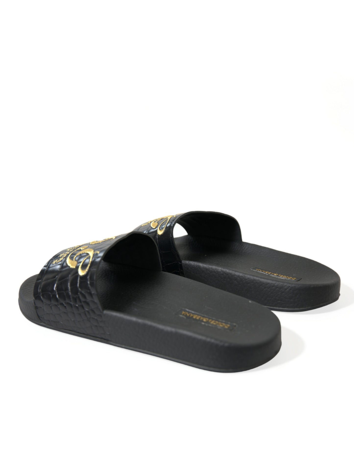 Black Luxury Hotel Beachwear Sandals Shoes