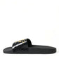 Black Luxury Hotel Beachwear Sandals Shoes
