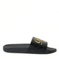 Black Luxury Hotel Beachwear Sandals Shoes