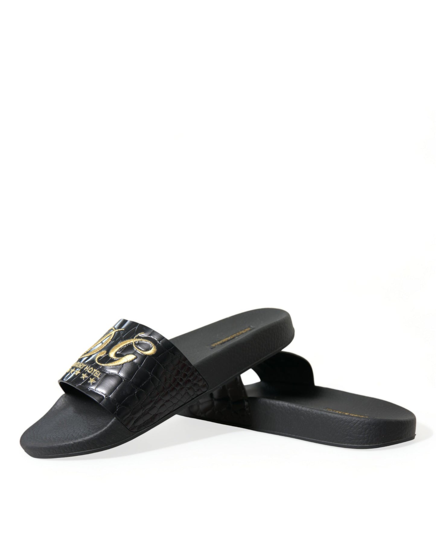 Black Luxury Hotel Beachwear Sandals Shoes