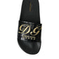 Black Luxury Hotel Beachwear Sandals Shoes