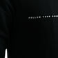 Black Cotton Blend Logo Pullover Sweater