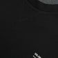 Black Cotton Blend Logo Pullover Sweater