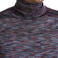 Blue Purple Turtleneck Pullover Sweater