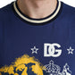 Blue Cotton DG Milano Crew Neck T-shirt