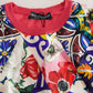 Multicolor Majolica Floral Crew Neck Tank Top