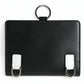 Black Leather Crystal Embellished Card Holder Wallet