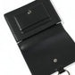 Black Leather Crystal Embellished Card Holder Wallet