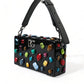 Black Plexi Multicolor Crystal Logo Shoulder Bag