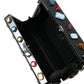 Black Plexi Multicolor Crystal Logo Shoulder Bag