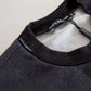 Dark Gray Cotton Crew Neck Pullover Sweater