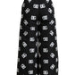 Black Logo DG Print Wide Leg Pants