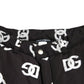 Black Logo DG Print Wide Leg Pants