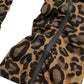 Brown Leopard Jacquard Jogger Pants