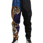 Black Blue Leopard Print Trouser Jogger Pants