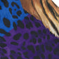 Black Blue Leopard Print Trouser Jogger Pants