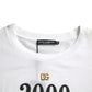 White Slogan Print Lacing Detailed T-shirt
