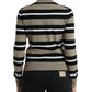 Multicolor Stripes Logo Turtle Neck Pullover Sweater