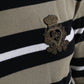 Multicolor Stripes Logo Turtle Neck Pullover Sweater