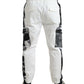 White Cotton Blend Jogger Men Sweatpants Pants