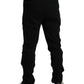 Black Cotton Blend Jogger Sweatpants Pants