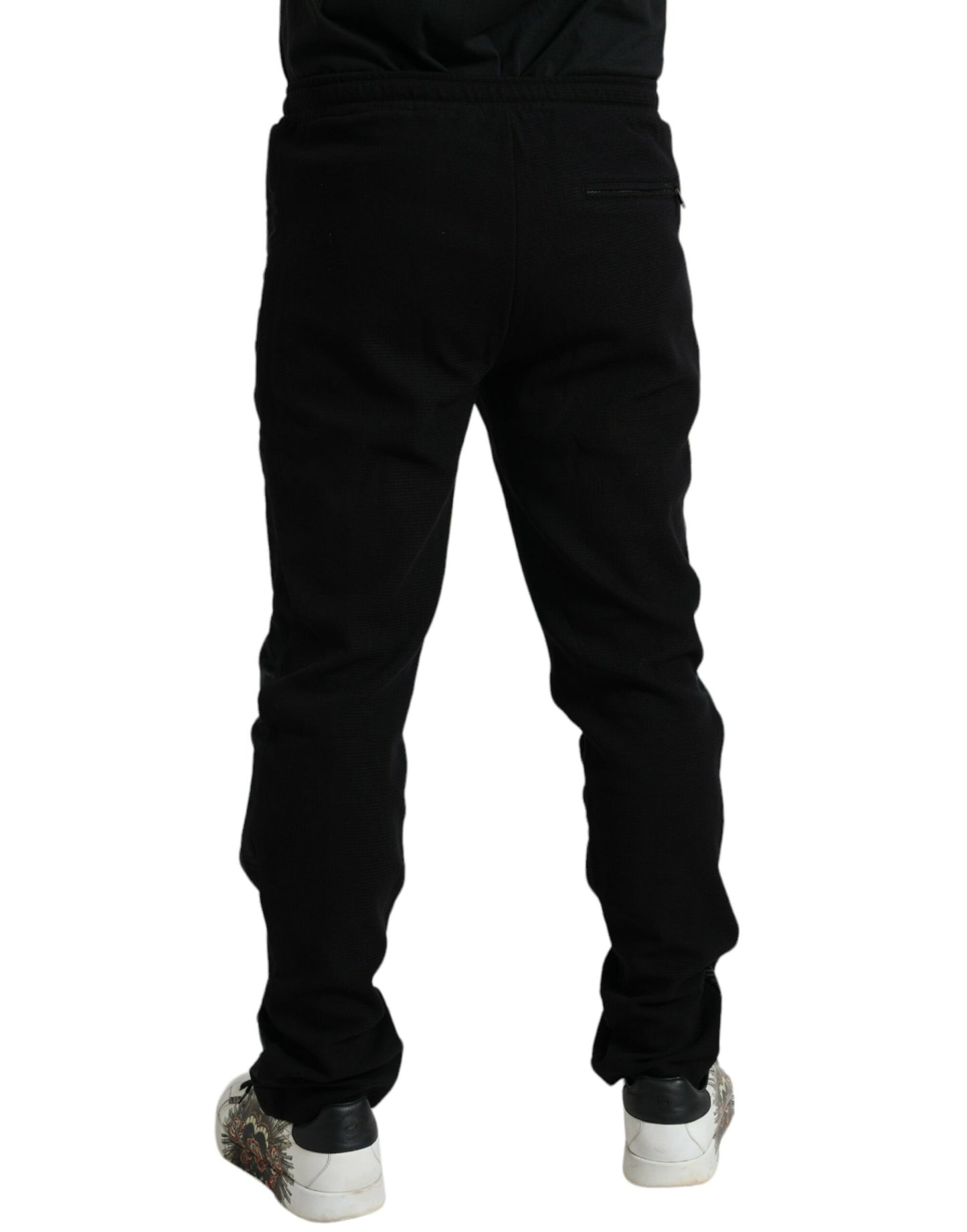 Black Cotton Blend Jogger Sweatpants Pants