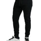 Black Cotton Blend Jogger Men Sweatpants Pants