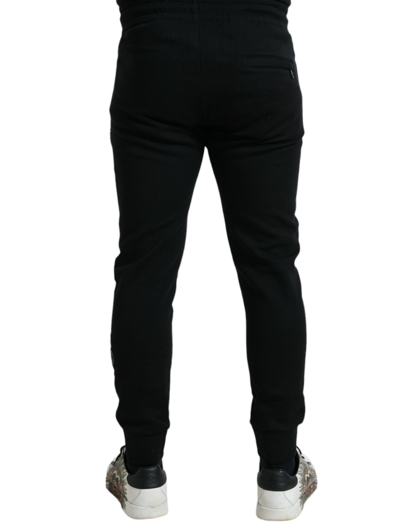 Black Cotton Blend Jogger Men Sweatpants Pants